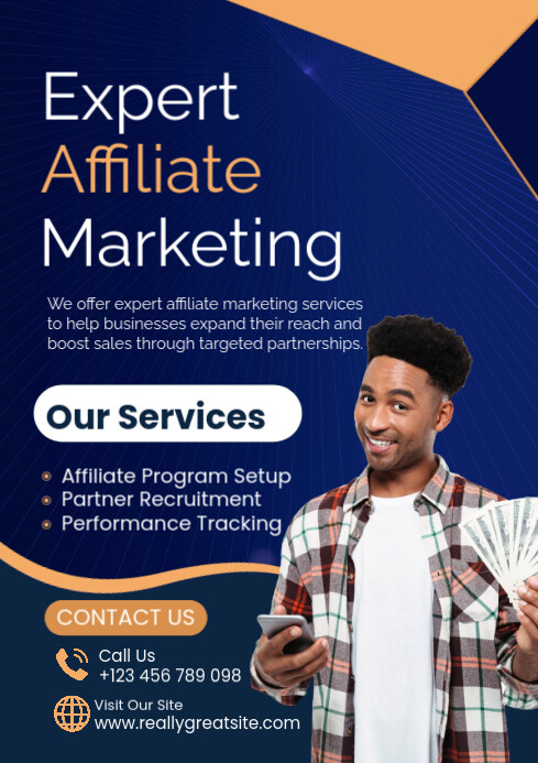 Purple Modern & Minimal Affiliate Marketing A4 template