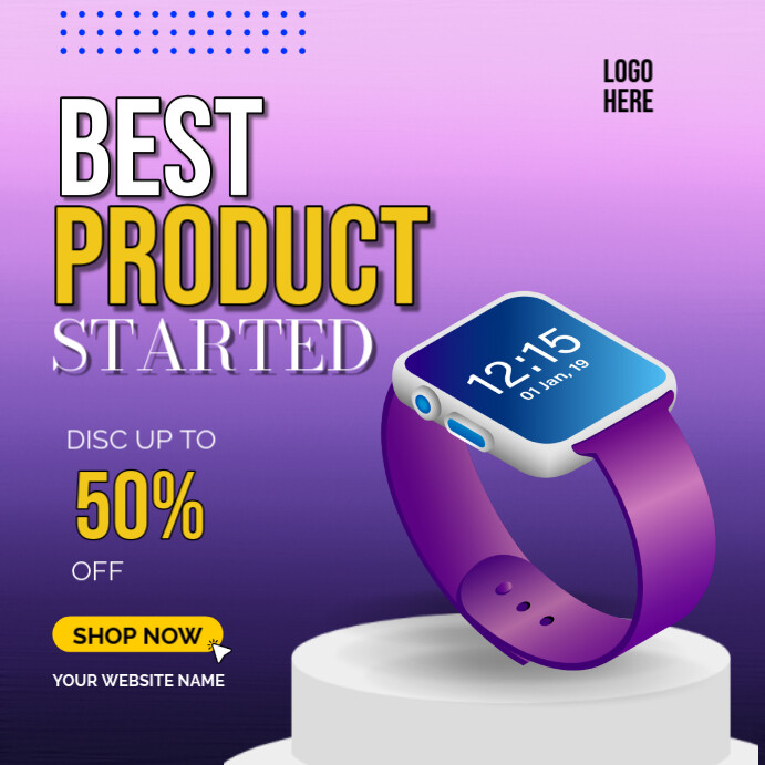 Purple Modern & Minimal Best Product Showcase Posters  Instagram Post template