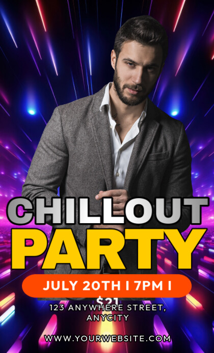 Purple Modern & Minimal Chillout Party Legal As template