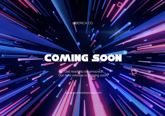 Purple Modern & Minimal Coming Soon  A4 template