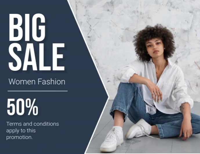 Purple Modern & Minimal Fashion Big Sale Flyer (us Letter) template