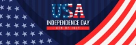 Purple Modern & Minimal Happy 4th Of July Taj Twitter Banner template