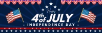 Purple Modern & Minimal Happy 4th Of July Taj Twitter Banner template