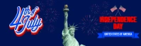 Purple Modern & Minimal Happy 4th Of July Taj Twitter Banner template