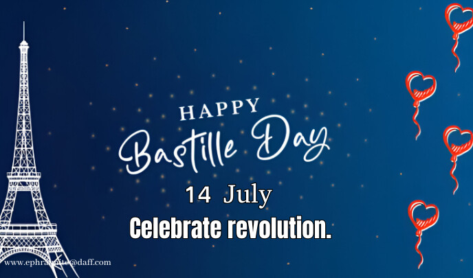 Purple Modern & Minimal Happy Bastille Day  T Tag template
