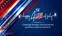 Purple Modern & Minimal Independence Day  Tag template