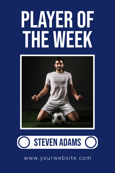 Purple Modern & Minimal Player Of The Week Po Poster template