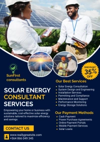 Purple Modern & Minimal Solar Consultant Serv A2 template