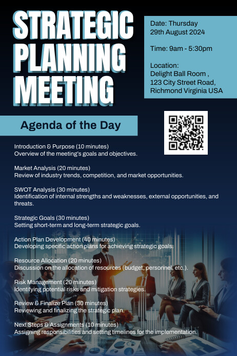 Purple Modern & Minimal Strategic Planning Me Plakat template