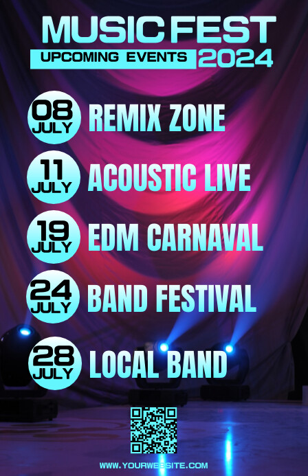 Purple Modern & Minimal Upcoming Event Tabloi 小报 template
