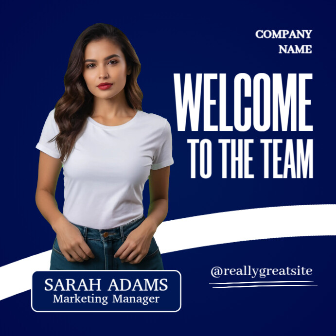 Purple Modern & Minimal Welcome To The Team Instagram Post template