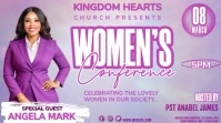 Purple Modern & Minimal Women's Day Church Conference Digital Display (16:9) template