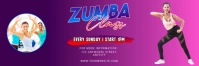 Purple Modern & Minimal Zumba Classes Tajuk Twitter template
