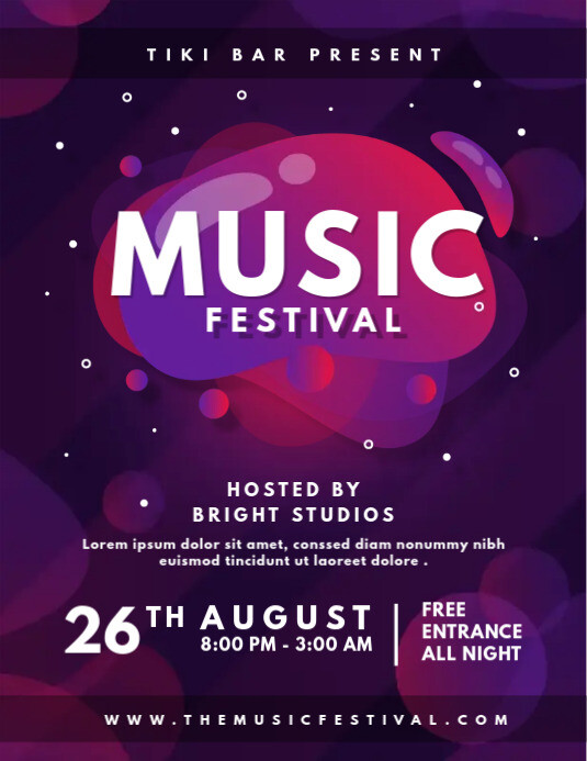 Purple Modern Music Concert Poster Template Postermywall