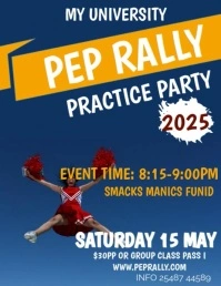 Purple Moderno E Minimale Cheerleader  Volantino (us Letter) template