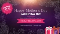 Purple Mother's Day Event Facebook Cover Video template
