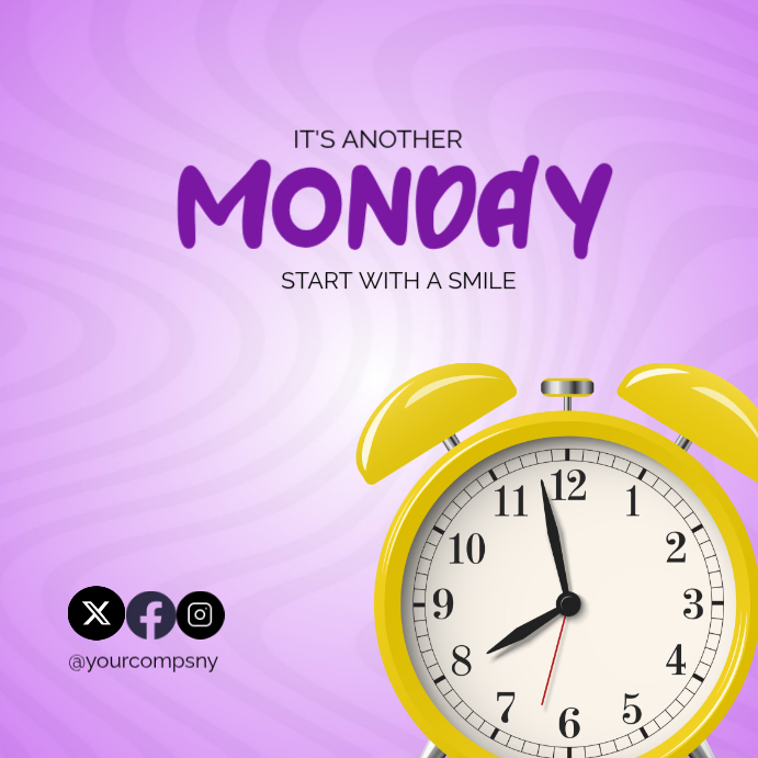 Copy of Purple Motivational Monday Instagram Post | PosterMyWall