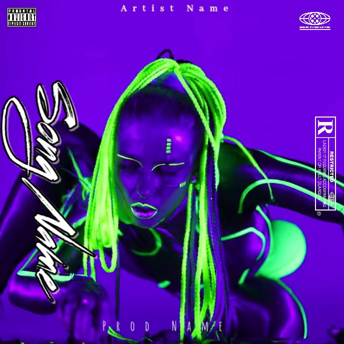 Purple Music Album Cover Album Cover Video Template | PosterMyWall
