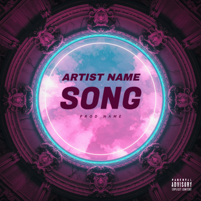 Purple Music Album Cover sky window Template | PosterMyWall
