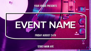 Purple Music Event Promotion Digital Display Video template