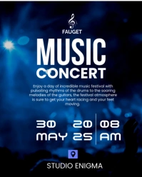 Purple  Musical Flyer Instagram Portrait template