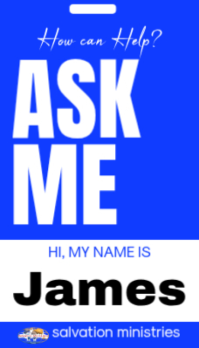 Purple Name Tag Business Card template