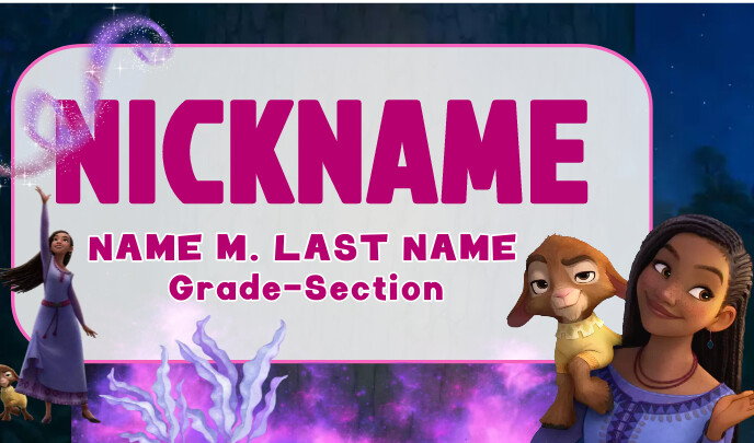 Purple Nametag Template | PosterMyWall