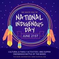 Purple National Indigenous Day Invitation Ins template