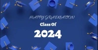 Purple Navy Blue Happy Graduation Mp4 Video T template