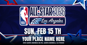 Purple NBA All-Star Event Facebook Shared Image template