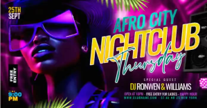 紫色 Nightclub Event Facebook Ad Template