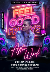 Roxo After Work Party A5 Template