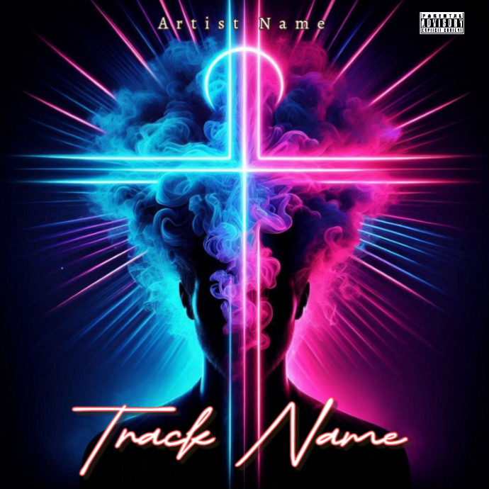 Purple Neon Album Cover Album Cover Template | PosterMyWall