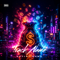 Purple Neon Album Release Album Cover Albumcover template