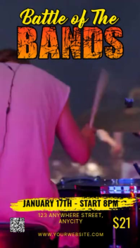 Purple Neon Battle Of The Bands Instagram Story template