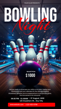 Morado Bowling Tournament Instagram Story Template
