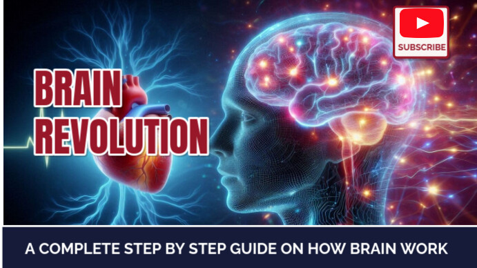 Purple Neon Brain Revolution Youtube Thumbnail Template | PosterMyWall