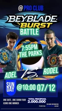 Purple Neon Championship Event Poster Instagram Story template