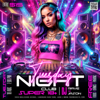 Roxo Club DJ Night Instagram Post Template