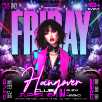 Violet Club Event Instagram 帖子 Template