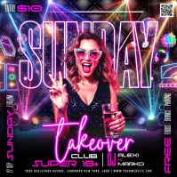 紫色 Club Event Instagram 帖子 Template