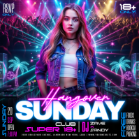 Purple Club Event Сообщение Instagram Template