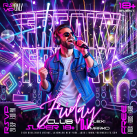 Purple Club Event Publicación de Instagram Template