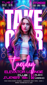 Purple Club Event Instagram-verhaal Template