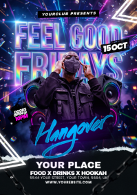 Purple Club Event Promotion A5 Template
