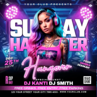 紫色 Club Event Promotion Iphosti le-Instagram Template
