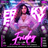 Purple Club Event Promotion Instagram-bericht Template