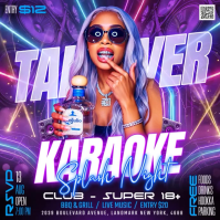 Purple Club Event Promotion Post Instagram Template