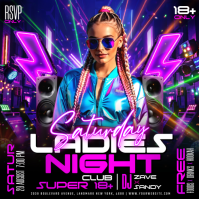 Black Club Night Event Publicación de Instagram Template
