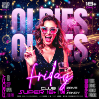 Black Club Night Event Instagram Post Template